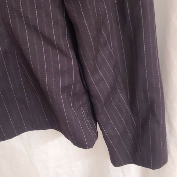 G2000 Blazer Size 7 Juniors Black Pinstripe Wool Blend Long Sleeve Hook Closure - Picture 8 of 12